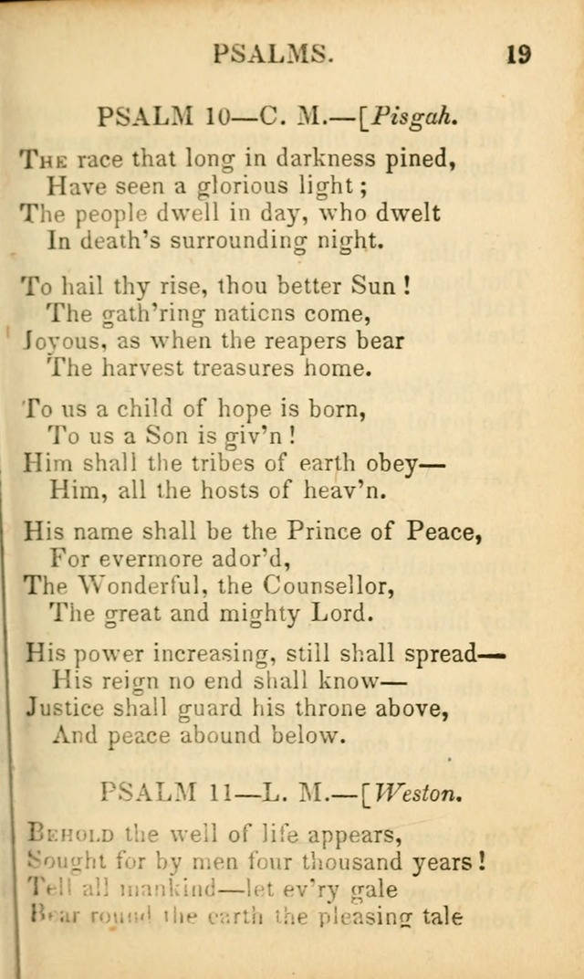 Psalms, Hymns, and Spiritual Songs: original and selected (5th ed.) page 19