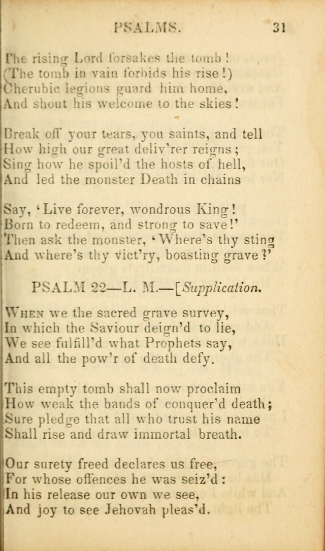 Psalms, Hymns, and Spiritual Songs: original and selected (5th ed.) page 31