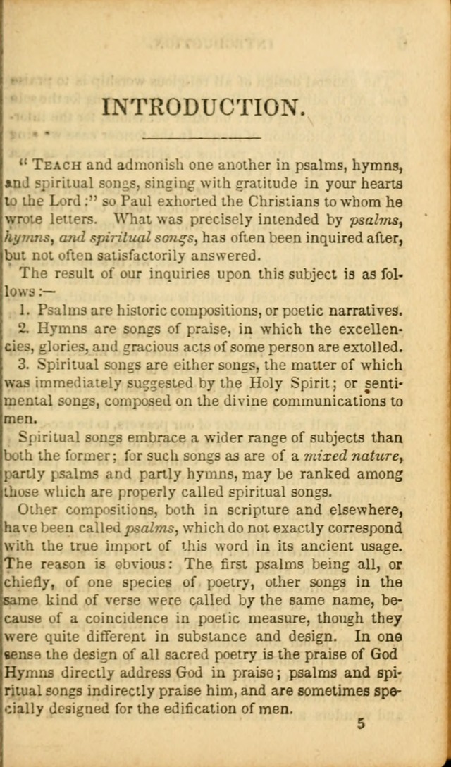 Psalms, Hymns, and Spiritual Songs: original and selected (5th ed.) page 5