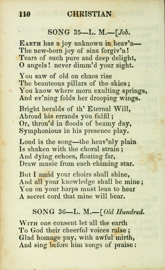 Psalms, Hymns and Spiritual Songs, Original and Selected. (14th stereotype ed.) page 110