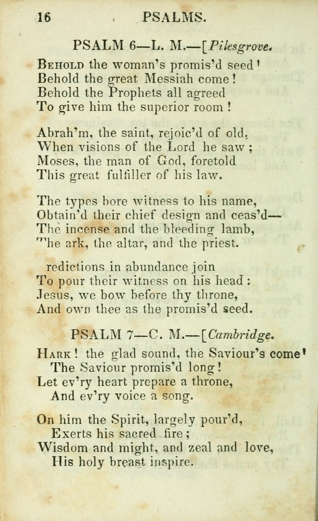 Psalms, Hymns and Spiritual Songs, Original and Selected. (14th stereotype ed.) page 16