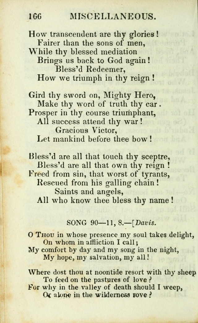 Psalms, Hymns and Spiritual Songs, Original and Selected. (14th stereotype ed.) page 166