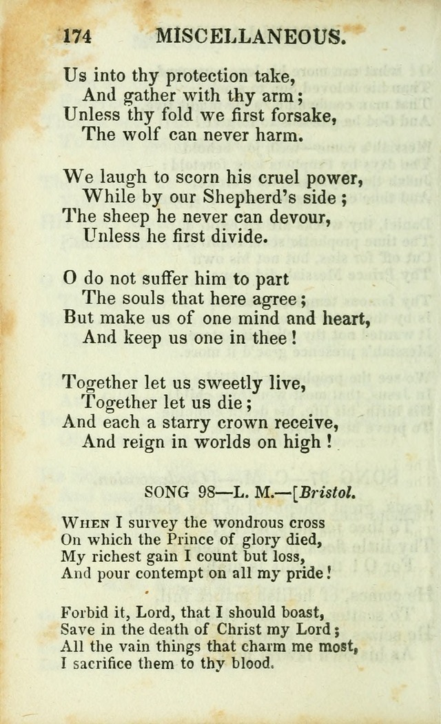 Psalms, Hymns and Spiritual Songs, Original and Selected. (14th stereotype ed.) page 174