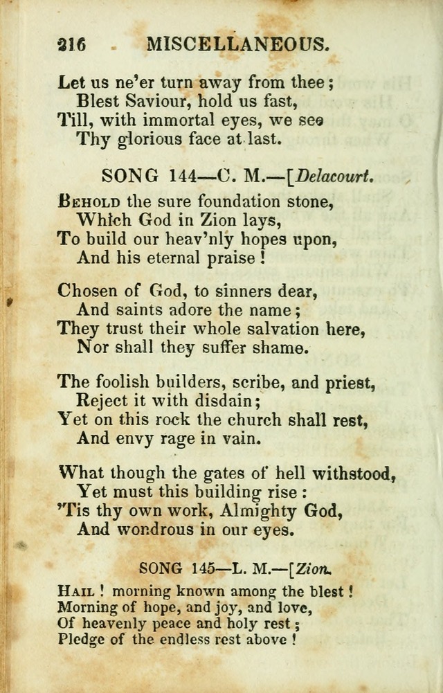 Psalms, Hymns and Spiritual Songs, Original and Selected. (14th stereotype ed.) page 216