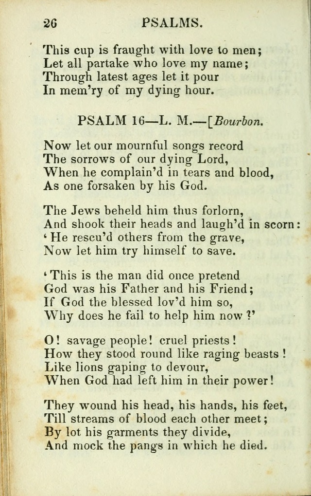 Psalms, Hymns and Spiritual Songs, Original and Selected. (14th stereotype ed.) page 26