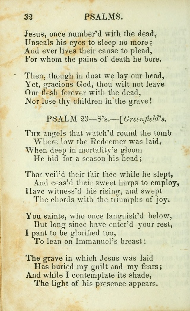 Psalms, Hymns and Spiritual Songs, Original and Selected. (14th stereotype ed.) page 32