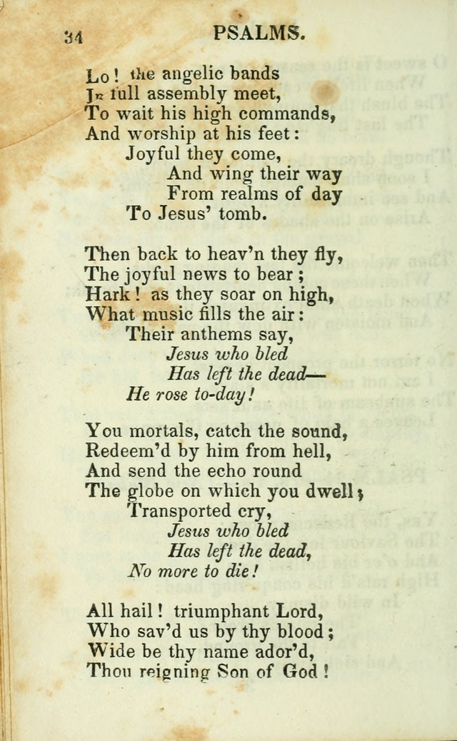 Psalms, Hymns and Spiritual Songs, Original and Selected. (14th stereotype ed.) page 34