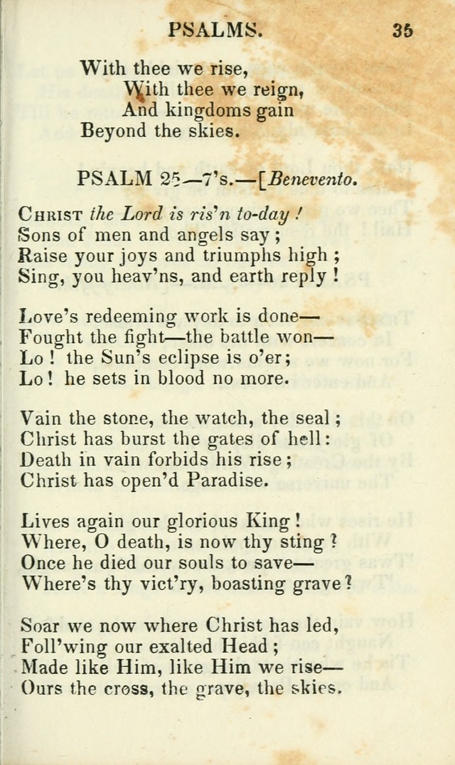 Psalms, Hymns and Spiritual Songs, Original and Selected. (14th stereotype ed.) page 35