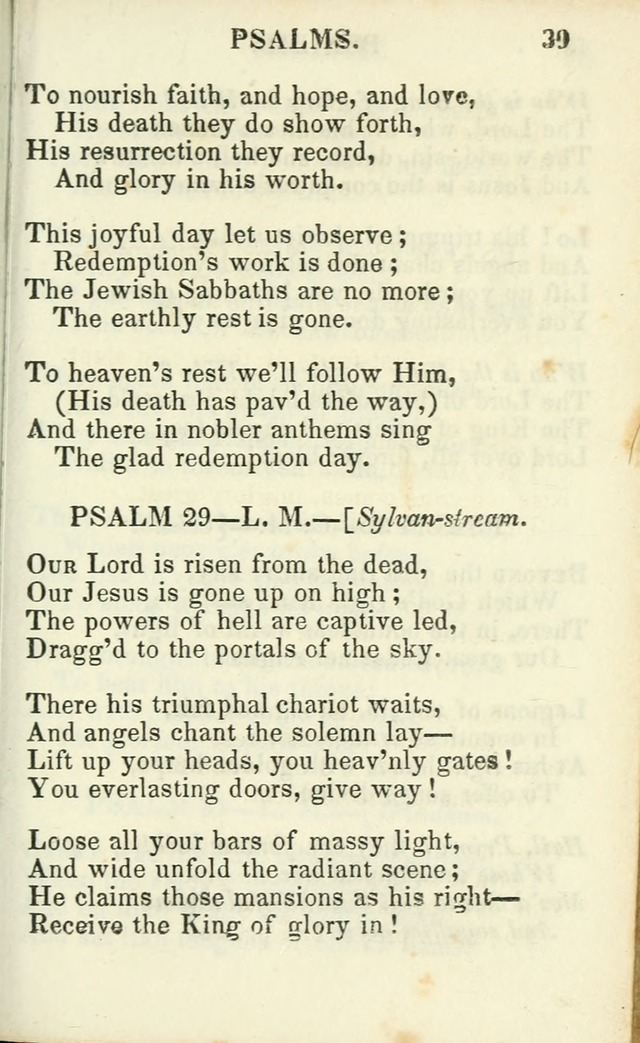 Psalms, Hymns and Spiritual Songs, Original and Selected. (14th stereotype ed.) page 39