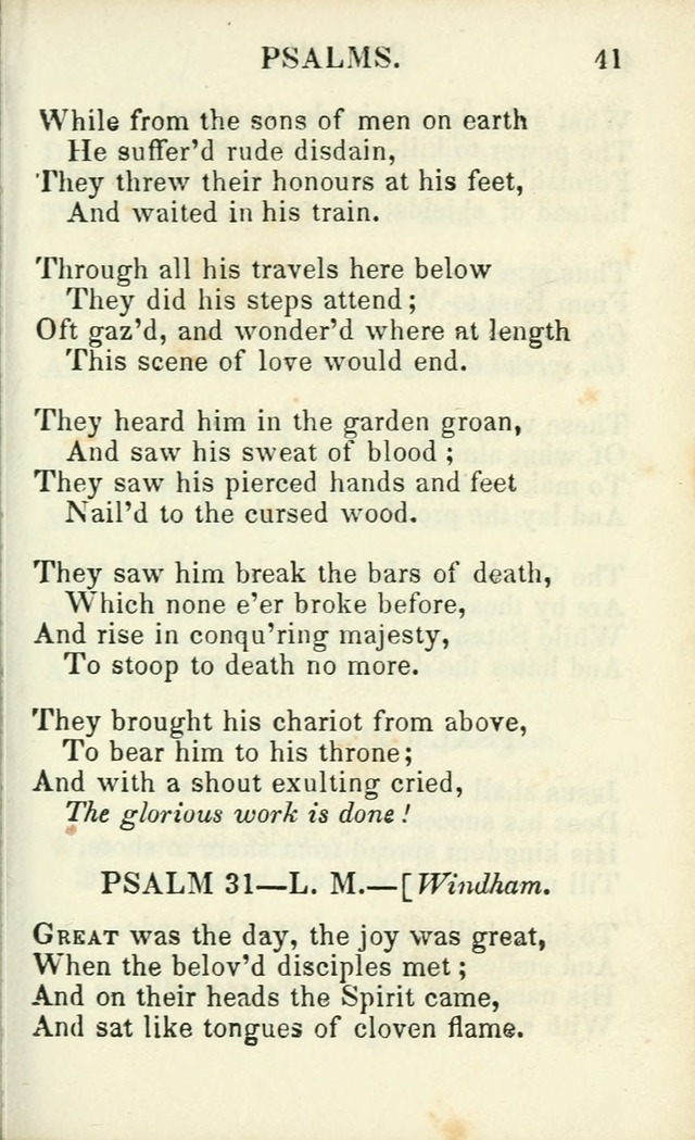 Psalms, Hymns and Spiritual Songs, Original and Selected. (14th stereotype ed.) page 41