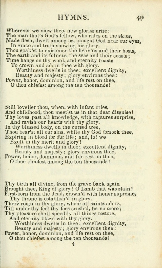 Psalms, Hymns and Spiritual Songs, Original and Selected. (14th stereotype ed.) page 49