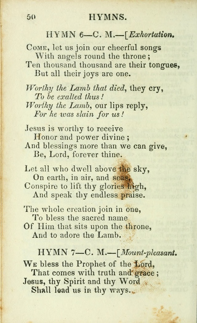 Psalms, Hymns and Spiritual Songs, Original and Selected. (14th stereotype ed.) page 50