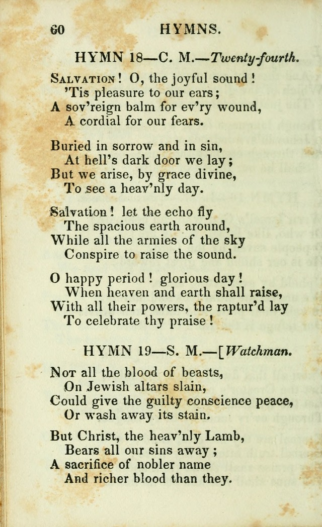 Psalms, Hymns and Spiritual Songs, Original and Selected. (14th stereotype ed.) page 60