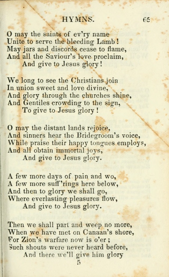 Psalms, Hymns and Spiritual Songs, Original and Selected. (14th stereotype ed.) page 65