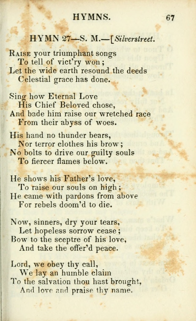 Psalms, Hymns and Spiritual Songs, Original and Selected. (14th stereotype ed.) page 67