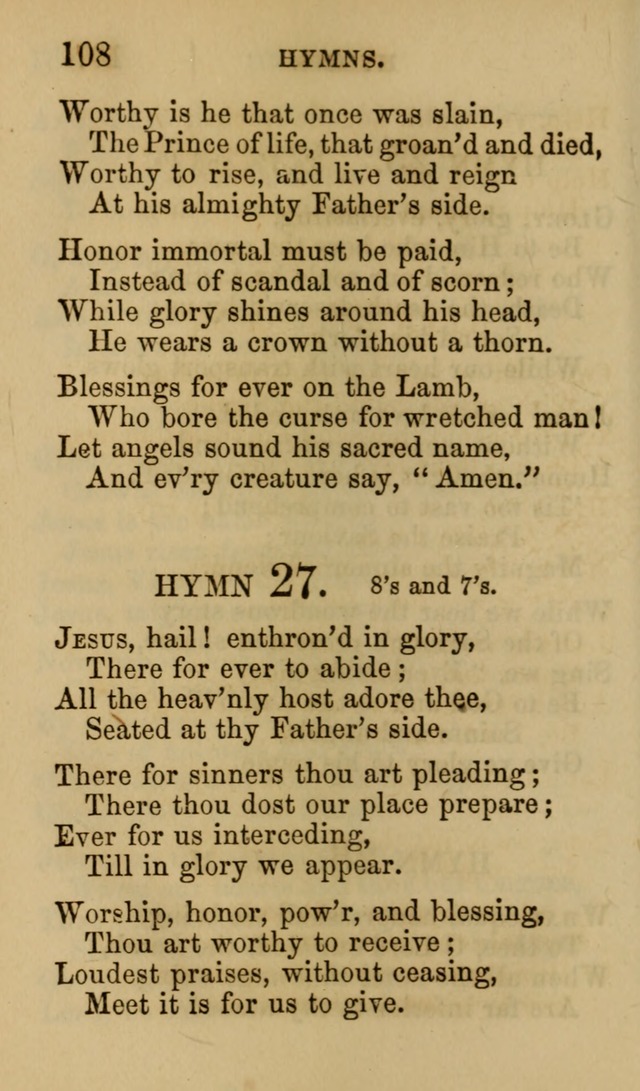 Psalms, Hymns and Spiritual Songs, Original and Selected. (7th ed.) page 108