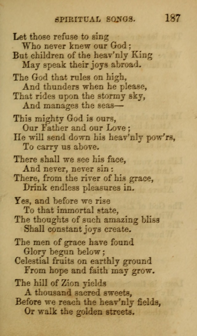 Psalms, Hymns and Spiritual Songs, Original and Selected. (7th ed.) page 187