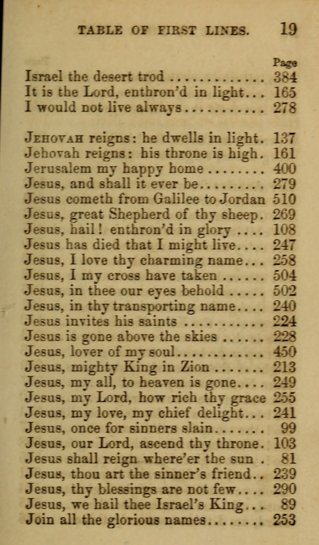 Psalms, Hymns and Spiritual Songs, Original and Selected. (7th ed.) page 19