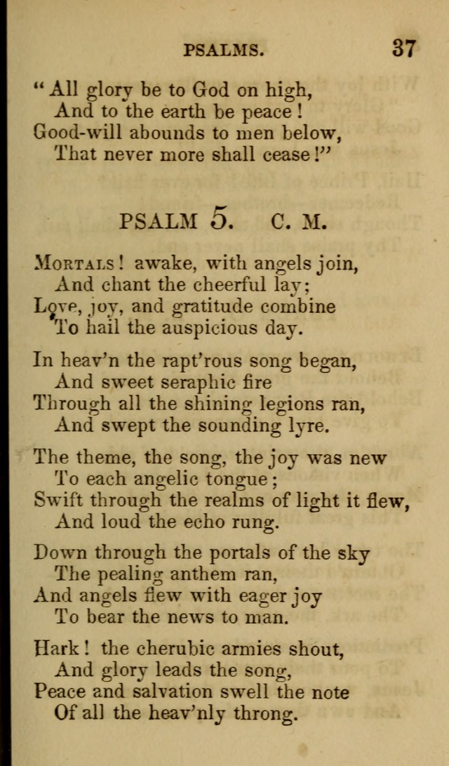 Psalms, Hymns and Spiritual Songs, Original and Selected. (7th ed.) page 37