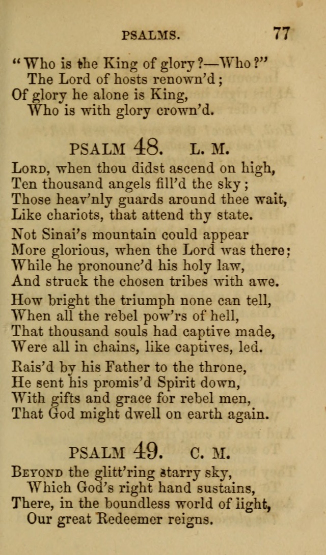 Psalms, Hymns and Spiritual Songs, Original and Selected. (7th ed.) page 77