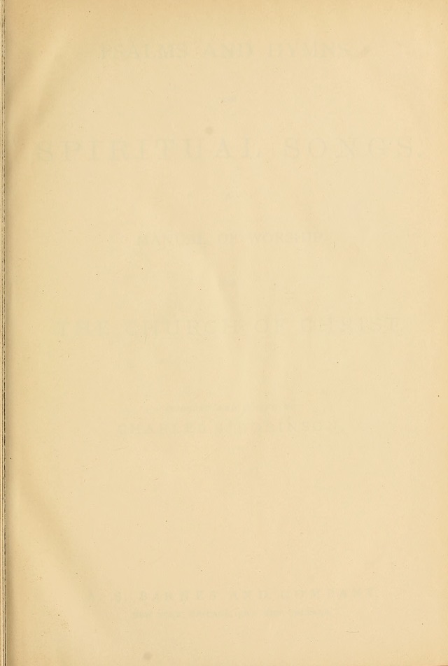 Psalms and Hymns and Spiritual Songs: a manual of worship for the church of Christ page v