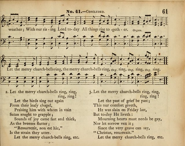 Palm Leaves: a collection of Sunday school tunes and carols for the use of the Protestant Episcopal Church page 61