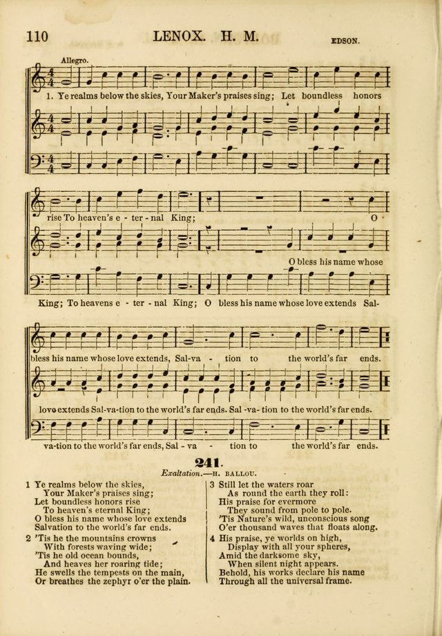 The Psalms of Life: A Compilation of Psalms, Hymns, Chants, Anthems, &c. Embodying the Spiritual, Progressive and Reformatory Sentiment of the Present Age page 110