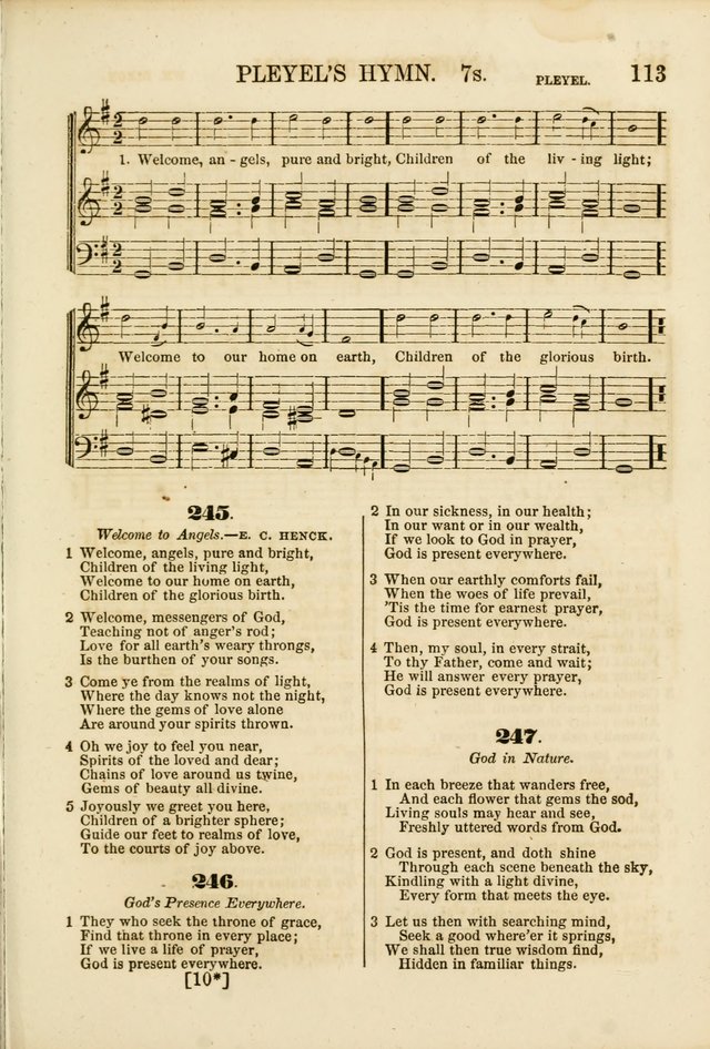 The Psalms of Life: A Compilation of Psalms, Hymns, Chants, Anthems, &c. Embodying the Spiritual, Progressive and Reformatory Sentiment of the Present Age page 113