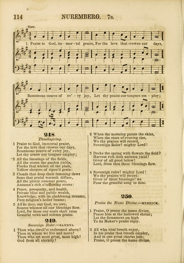 The Psalms of Life: A Compilation of Psalms, Hymns, Chants, Anthems, &c. Embodying the Spiritual, Progressive and Reformatory Sentiment of the Present Age page 114