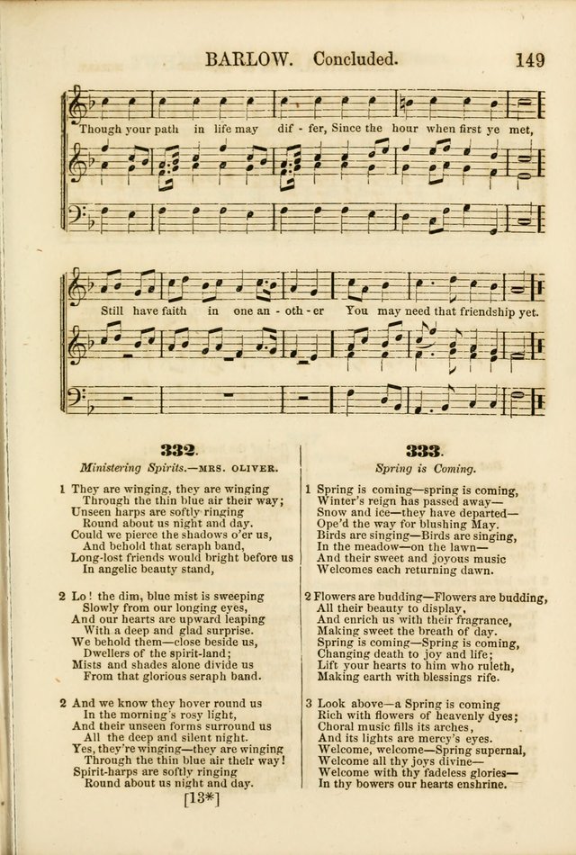 The Psalms of Life: A Compilation of Psalms, Hymns, Chants, Anthems, &c. Embodying the Spiritual, Progressive and Reformatory Sentiment of the Present Age page 149