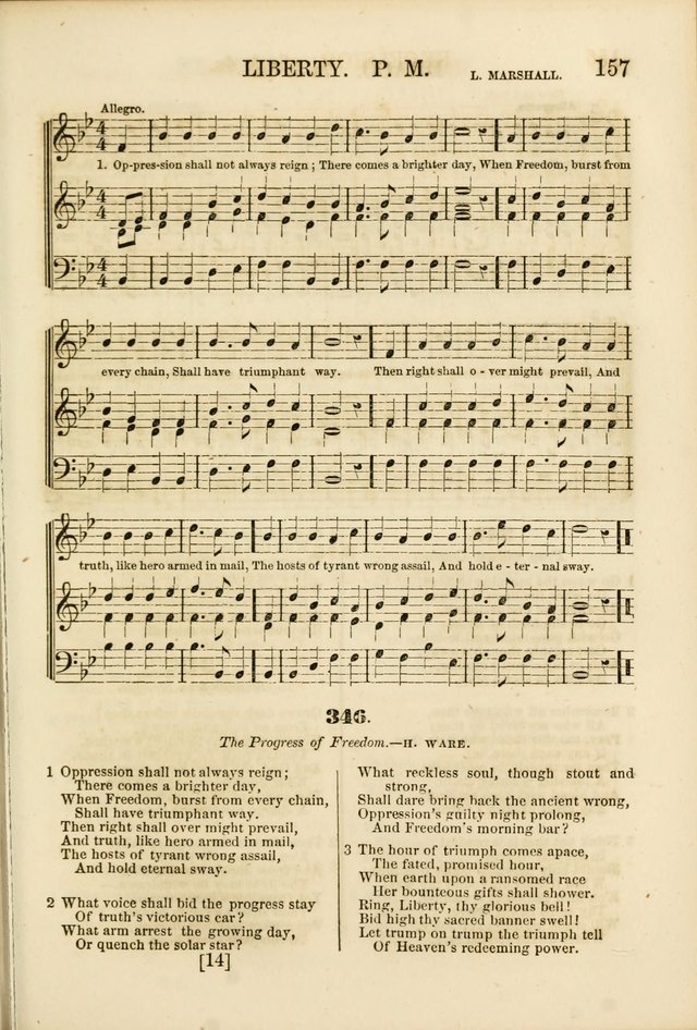 The Psalms of Life: A Compilation of Psalms, Hymns, Chants, Anthems, &c. Embodying the Spiritual, Progressive and Reformatory Sentiment of the Present Age page 157