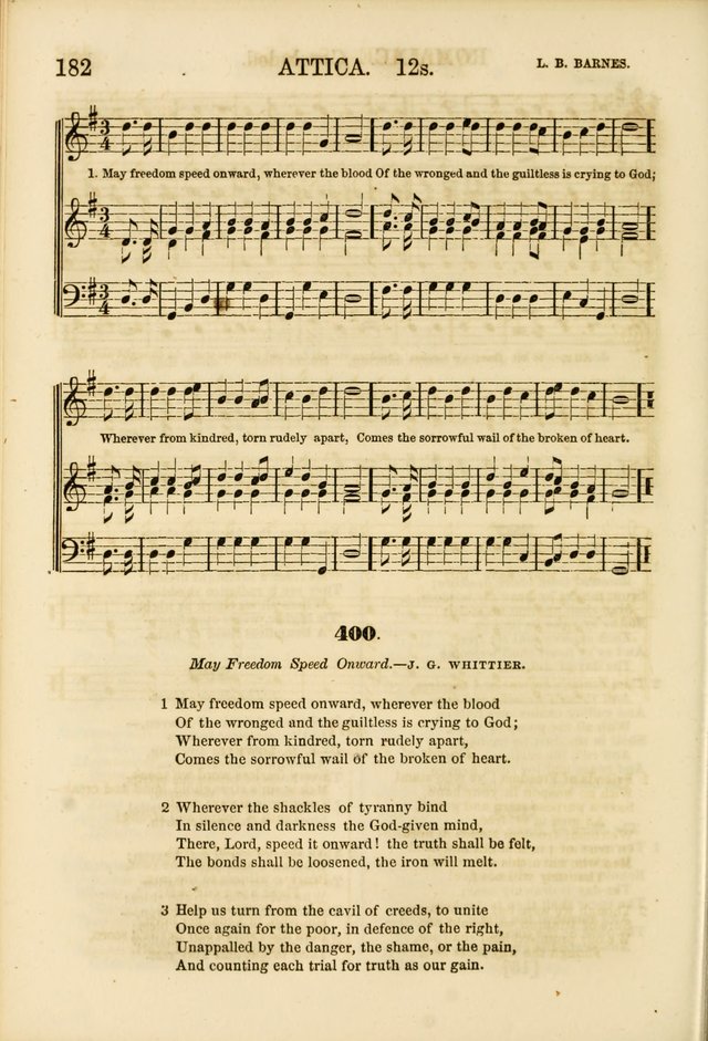 The Psalms of Life: A Compilation of Psalms, Hymns, Chants, Anthems, &c. Embodying the Spiritual, Progressive and Reformatory Sentiment of the Present Age page 182