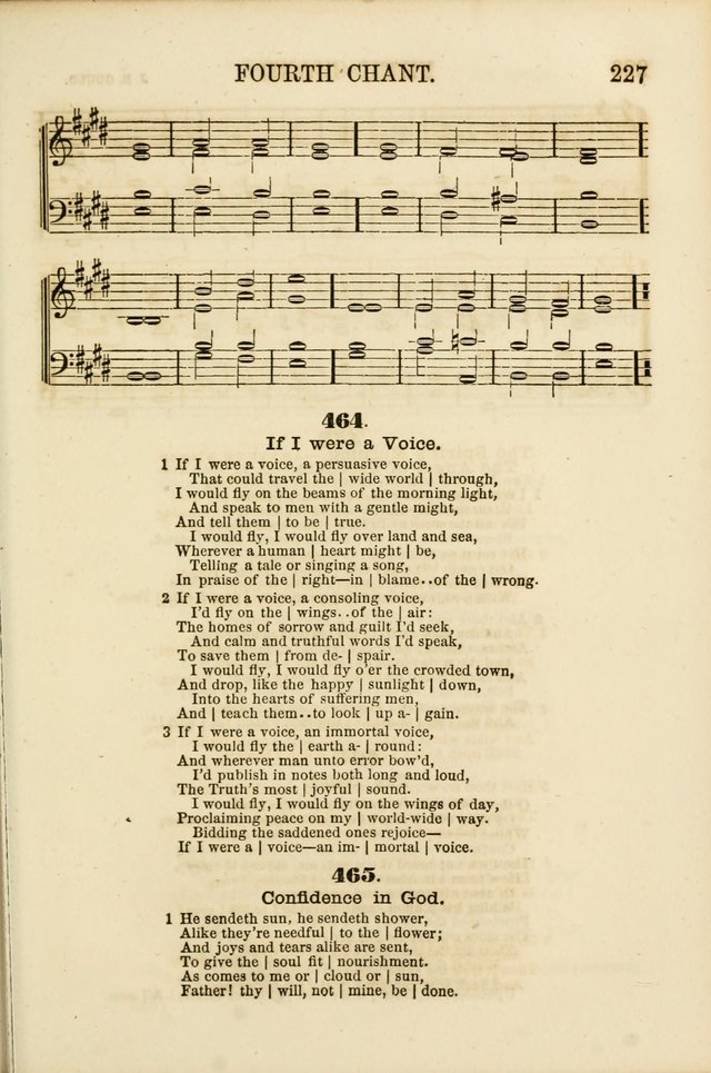 The Psalms of Life: A Compilation of Psalms, Hymns, Chants, Anthems, &c. Embodying the Spiritual, Progressive and Reformatory Sentiment of the Present Age page 227