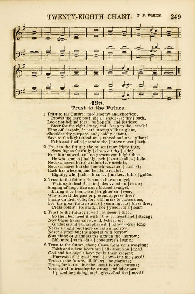 The Psalms of Life: A Compilation of Psalms, Hymns, Chants, Anthems, &c. Embodying the Spiritual, Progressive and Reformatory Sentiment of the Present Age page 249