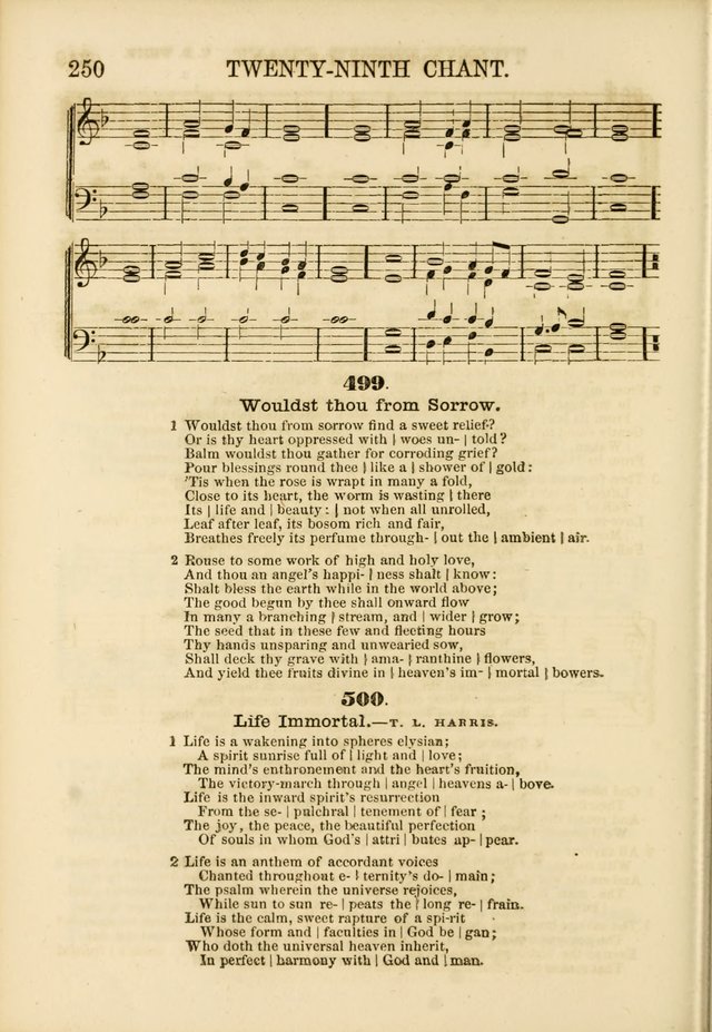 The Psalms of Life: A Compilation of Psalms, Hymns, Chants, Anthems, &c. Embodying the Spiritual, Progressive and Reformatory Sentiment of the Present Age page 250