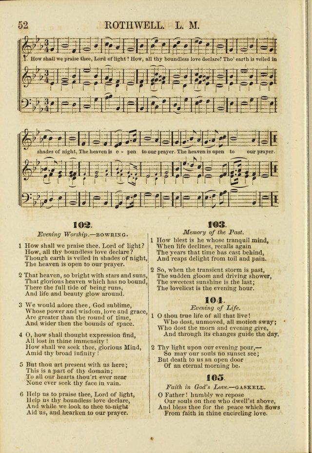 The Psalms of Life: A Compilation of Psalms, Hymns, Chants, Anthems, &c. Embodying the Spiritual, Progressive and Reformatory Sentiment of the Present Age page 52