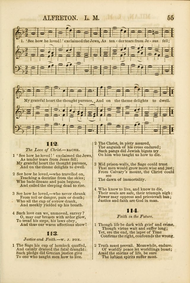 The Psalms of Life: A Compilation of Psalms, Hymns, Chants, Anthems, &c. Embodying the Spiritual, Progressive and Reformatory Sentiment of the Present Age page 55