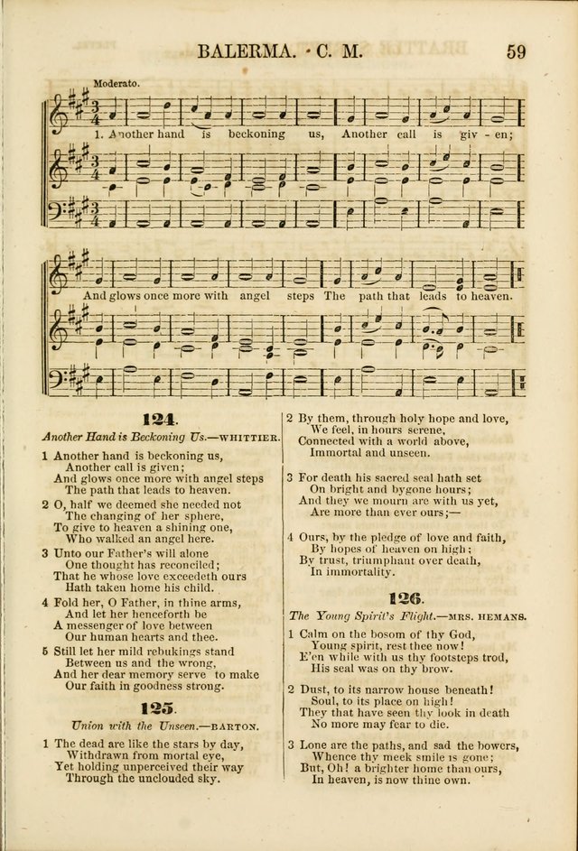 The Psalms of Life: A Compilation of Psalms, Hymns, Chants, Anthems, &c. Embodying the Spiritual, Progressive and Reformatory Sentiment of the Present Age page 59