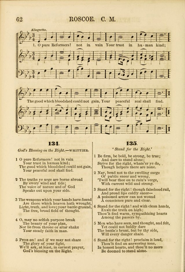 The Psalms of Life: A Compilation of Psalms, Hymns, Chants, Anthems, &c. Embodying the Spiritual, Progressive and Reformatory Sentiment of the Present Age page 62