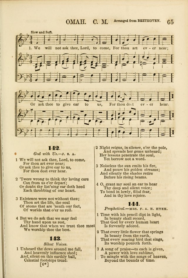 The Psalms of Life: A Compilation of Psalms, Hymns, Chants, Anthems, &c. Embodying the Spiritual, Progressive and Reformatory Sentiment of the Present Age page 65