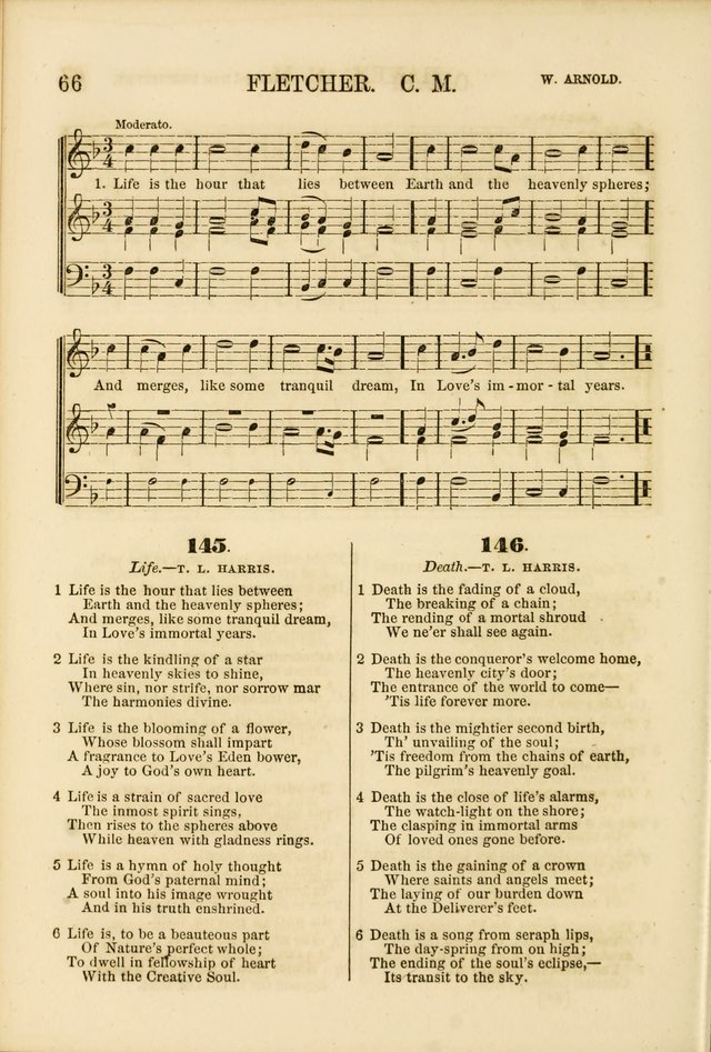 The Psalms of Life: A Compilation of Psalms, Hymns, Chants, Anthems, &c. Embodying the Spiritual, Progressive and Reformatory Sentiment of the Present Age page 66