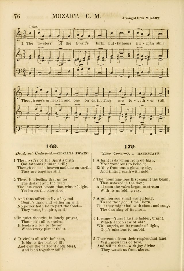 The Psalms of Life: A Compilation of Psalms, Hymns, Chants, Anthems, &c. Embodying the Spiritual, Progressive and Reformatory Sentiment of the Present Age page 76