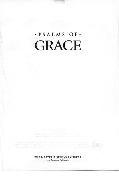 Psalms of Grace page i