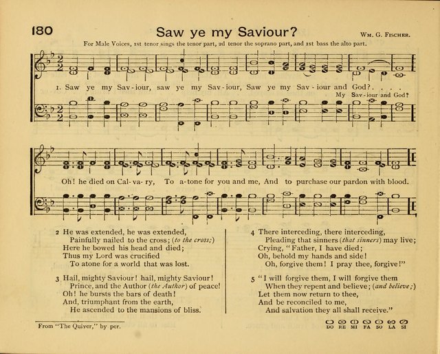 Peerless Praise: a collection of hymns and music for the Sabbath school, with a complete department of elementary instruction in the theory and pract page 136