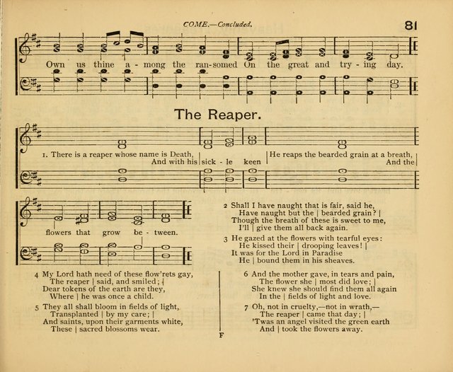 Peerless Praise: a collection of hymns and music for the Sabbath school, with a complete department of elementary instruction in the theory and pract page 37