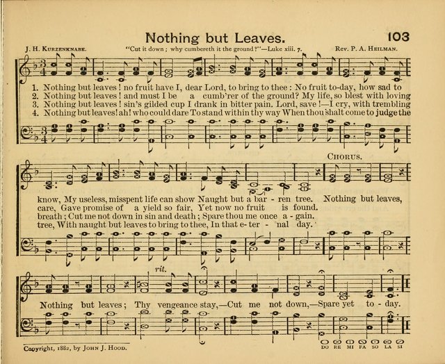 Peerless Praise: a collection of hymns and music for the Sabbath school, with a complete department of elementary instruction in the theory and pract page 59