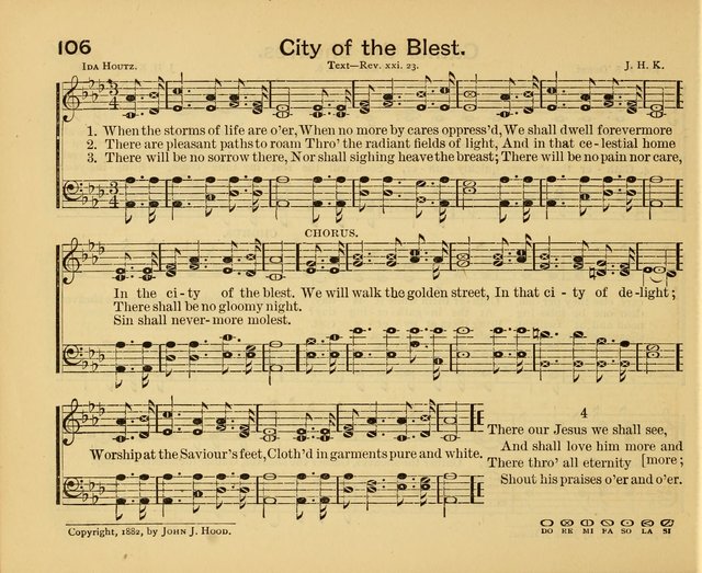 Peerless Praise: a collection of hymns and music for the Sabbath school, with a complete department of elementary instruction in the theory and pract page 62