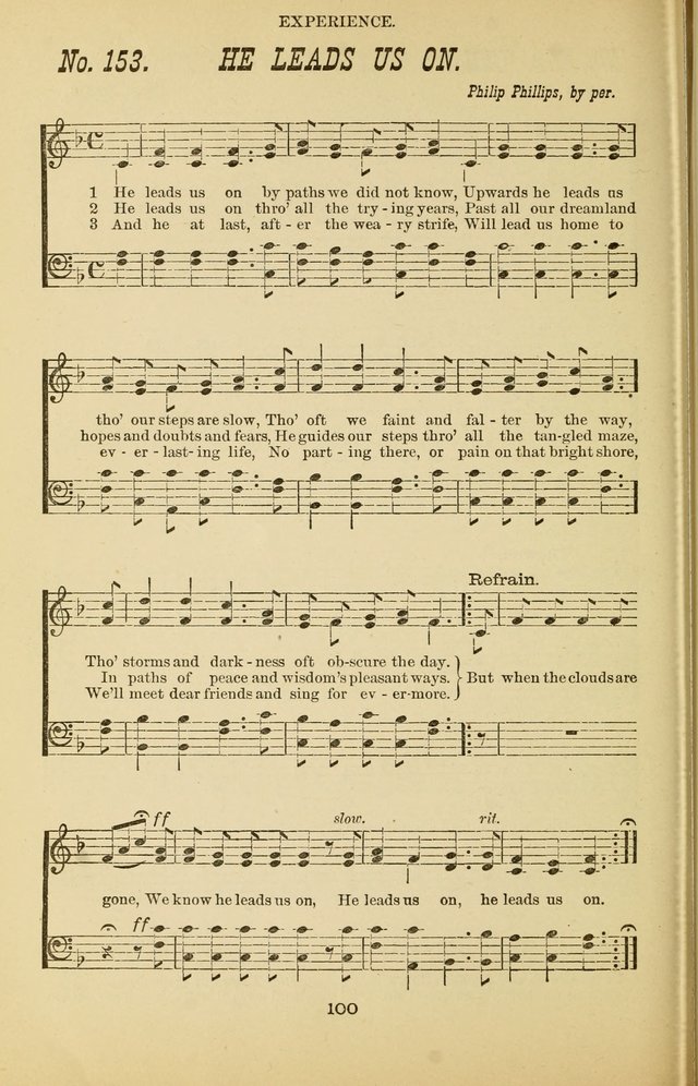 Prayer and Praise: or Hymns and Tunes for Prayer Meetings, Praise Meetings, Experience Meetings, Revivals, Missionary Meetings and all special occasions of Christian work and worship page 100