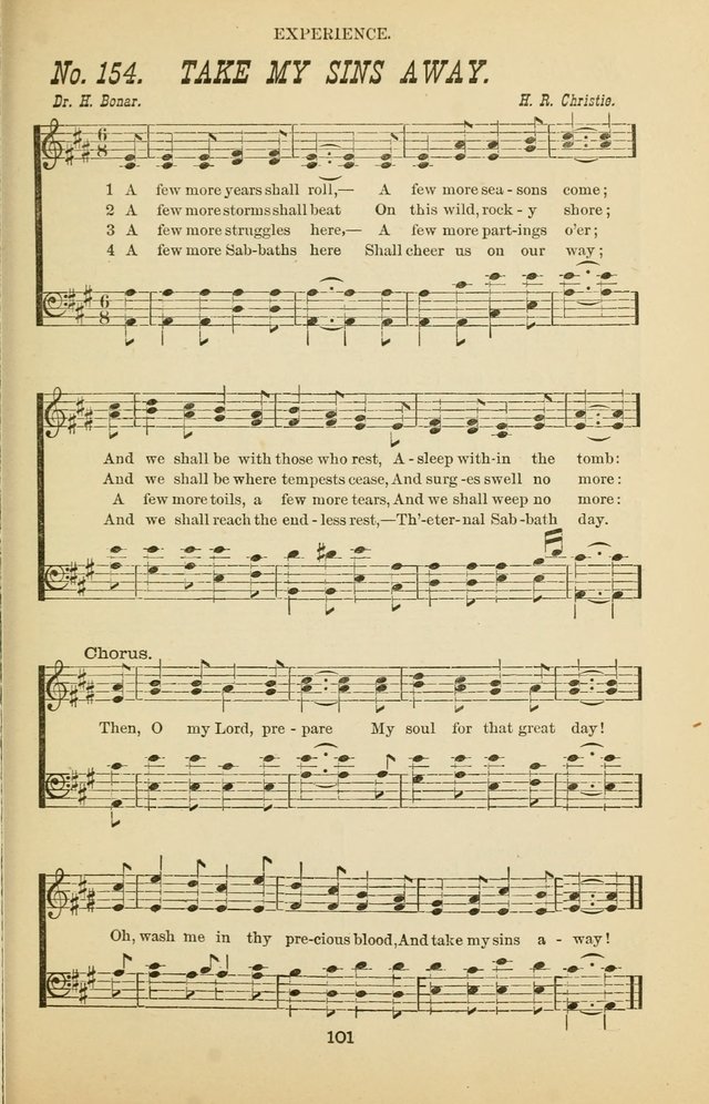 Prayer and Praise: or Hymns and Tunes for Prayer Meetings, Praise Meetings, Experience Meetings, Revivals, Missionary Meetings and all special occasions of Christian work and worship page 101