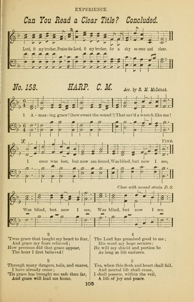 Prayer and Praise: or Hymns and Tunes for Prayer Meetings, Praise Meetings, Experience Meetings, Revivals, Missionary Meetings and all special occasions of Christian work and worship page 105